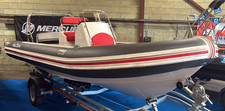 FALCON 6.5M RIB with Console, A Frame & Seating Valmex Tubes BOAT ONLY MAX 200HP
