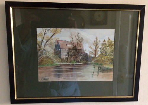 Original framed glazed water - framed+,