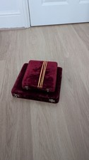 Vintage India Velvet Jewellery Display Case Lot (2) Salesman Sample Inserts