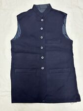 Plain Blue Indian Waistcoat S