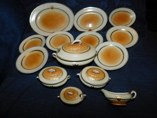 Antique dolls house dinner - antique,