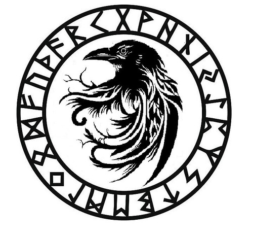 Large viking raven compass - large,