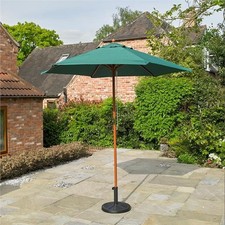 2.4m Wooden Garden Parasol