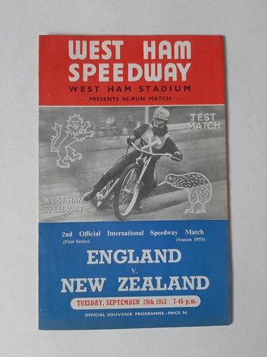 Speedway programme england n - programme, v