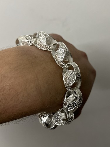 Silver tulip bracelet - silver, mens