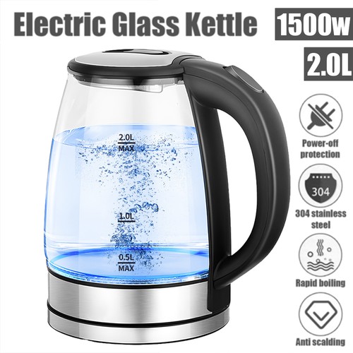 Glass electric kettle 1800w - 2l,