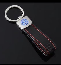VW Metal Keyring Keychain key chain pendant Faux Leather fit VW Audi BMW