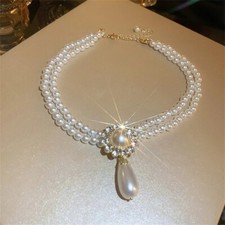Pearl Necklace Crystal Choker