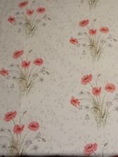 DORMA -Poppies -  Pair of Vintage Lined Curtains. Each - 68"W x 100" Drop.