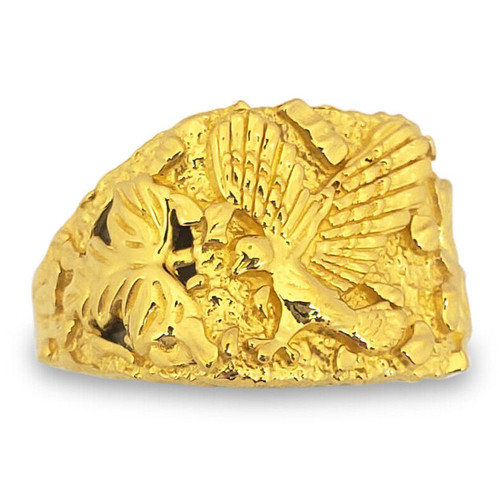Solid 24k yellow gold - 24k, eagle