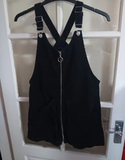 Dungaree Pinafore Dress Top Shop Moto Size 10