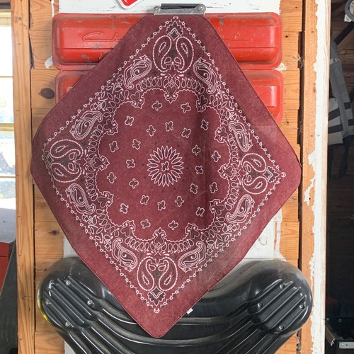 Stonewashed burgundy bandanna - stonewashed,