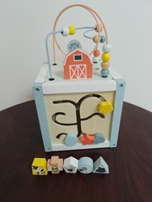 Wooden Activity Cube 5 Sided