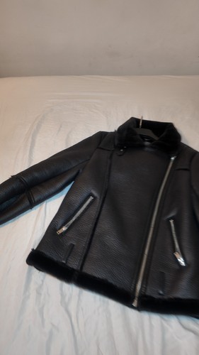 Fur leather jacket - leather,