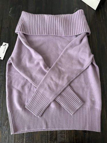 Black goat cashmere bardot - goat,