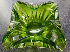 Murano Chunky Green Glass Bowl (Used) 14cm x 9cm