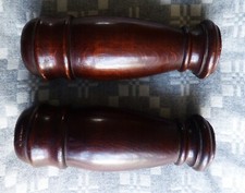 TWO Solid OAK Table Legs 330mm long Woodturning Timber Salvage