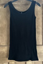 M&S Ladies Black Rib Vest, size 10