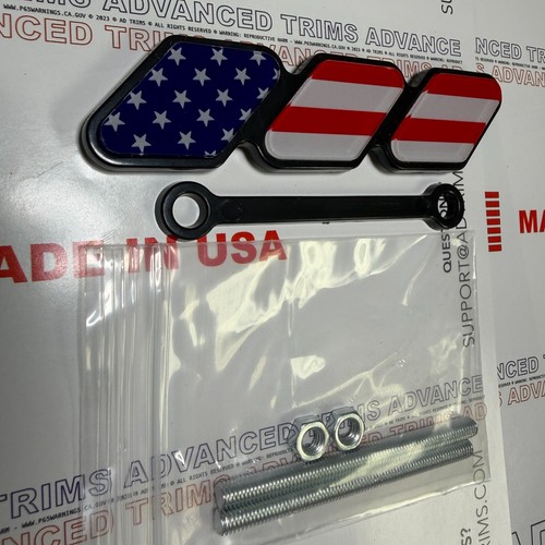 Trd tricolor grill badge - grill,