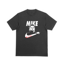 MIKE MYERS SWOOSH Tshirt Novelty Parody Top Halloween Movie Sports Logo Tee