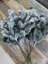 7 Snowy Christmas Pine Stem Branches Decoration Florist Craft Supplies 64 cm