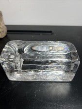 Pukeberg Glass Swedish Design Solifleur 1960s Ice Cube Vase Uno Westerberg 12cm