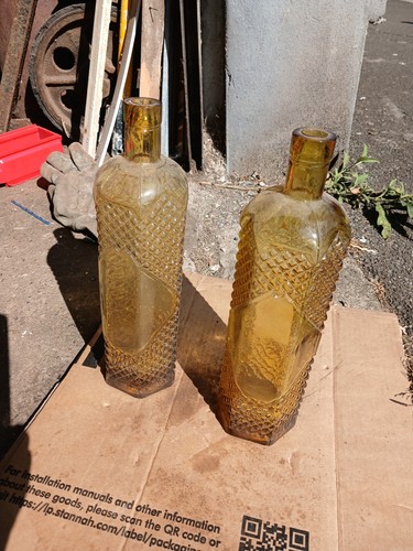 Vintage pair yellow amber - ,