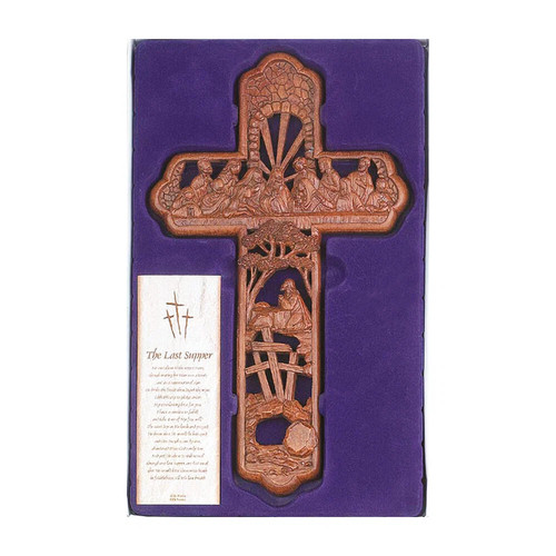 Last supper cross 12in high - supper,