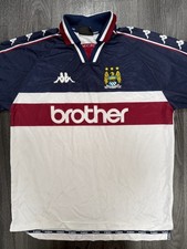 Original Kappa Manchester City 1997/1998 Away Shirt Mens Extra Large