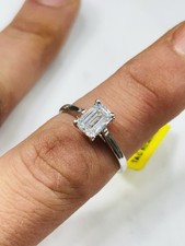 TJC silver and topaz(?) solitaire ring UK size O new with tag