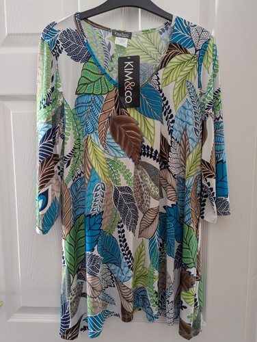 Kim top medium green blue - &,