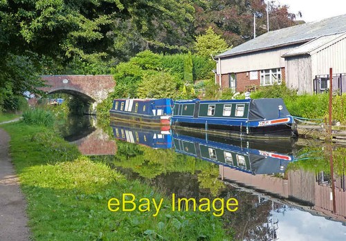Photo 6x4 narrowboats moored - photo,