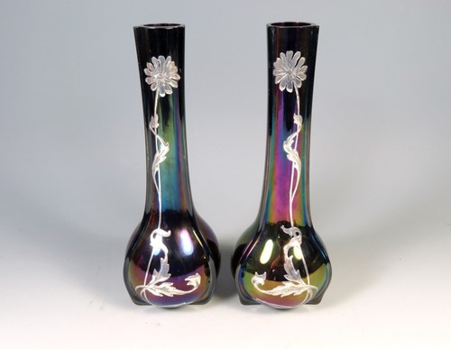 Antique pair loetz glass - loetz,
