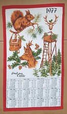 Walterscheid 1977 Calendar German Tourist Souvenir Tea Towel.