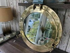 12" Brass Porthole Mirror