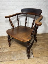 Victorian Elm Tub Windsor Elbow Chair . Desk Chair . Free Delivery Available