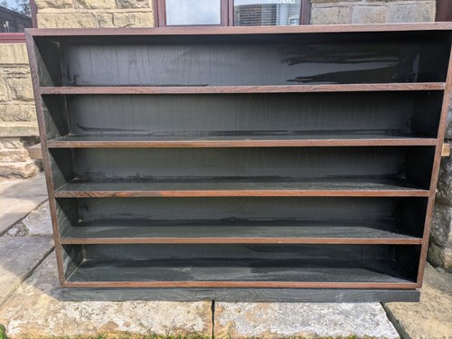 Wenge hardwood shelves unit - wenge,