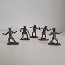 5 x Lone Star Vintage Metal Diecast Cowboys and Indians Figures