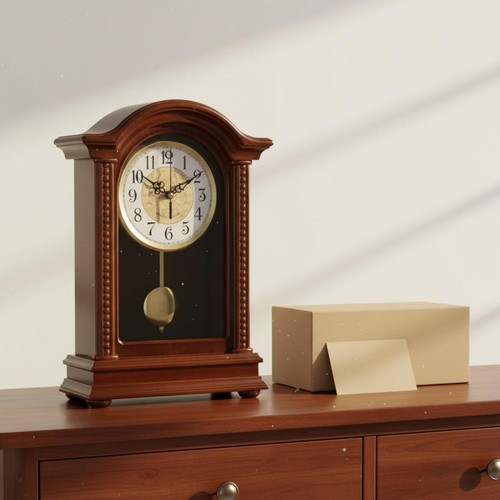 Wooden pendulum timepiece - wooden,