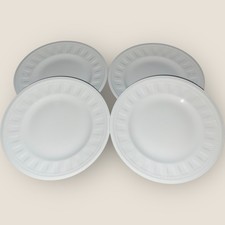 Wedgwood Colosseum 4x Salad Plates 8” White English Bone China Good Condition