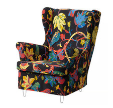 Ikea Strandmon Wing Chair Cover ONLY  Stigsbo Multicolour/Black 205.754.93 New
