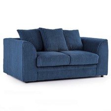 Midnight Blue Corner 3 2 Sofa Suite Foot Stool Left/Right Jumbo Cord L shape Sof