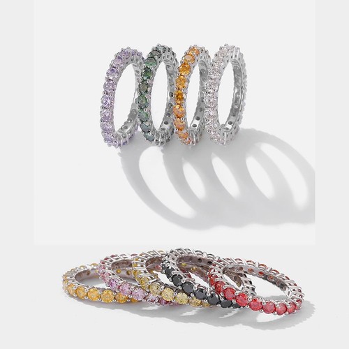 Round cut colourful moissanite - round,