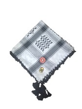 Keffiyeh Scarf Palestinian Shemagh Original Arab Kufiya White New Black