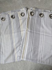 Bedeck Of Belfast Stripe Cotton Eyelet Lined Curtains