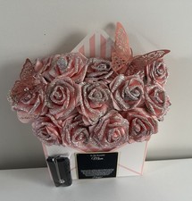 14 Pink Rose glitter flower