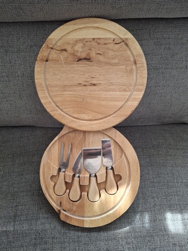 Round wooden cheese - round, board