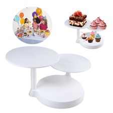 3 Layers Round Cake Racks Dessert Food Display Stand Birthday Party Wedding UK