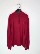 Crew Clothing High Zip Neck Jumper Long Sleeve Size L