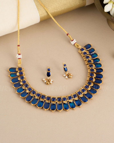 Blue nagapada mala jewellery - nagapada,